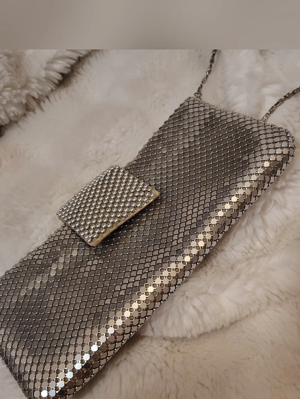 Aluminum Silver Clutch